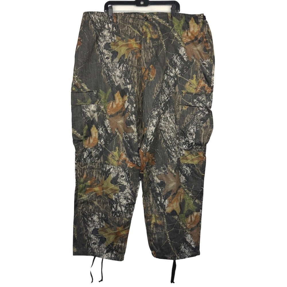 Cabela's Hunting Cargo Pants Mens 3XL REG Camo Adjustable Waist Drawstring Cuff